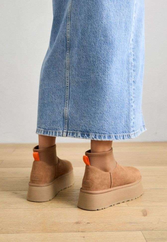 Жіночі UGG Платформа Міні Діппер Помаранчеві Platform Classic Mini Dipper Chestnut — фото 11