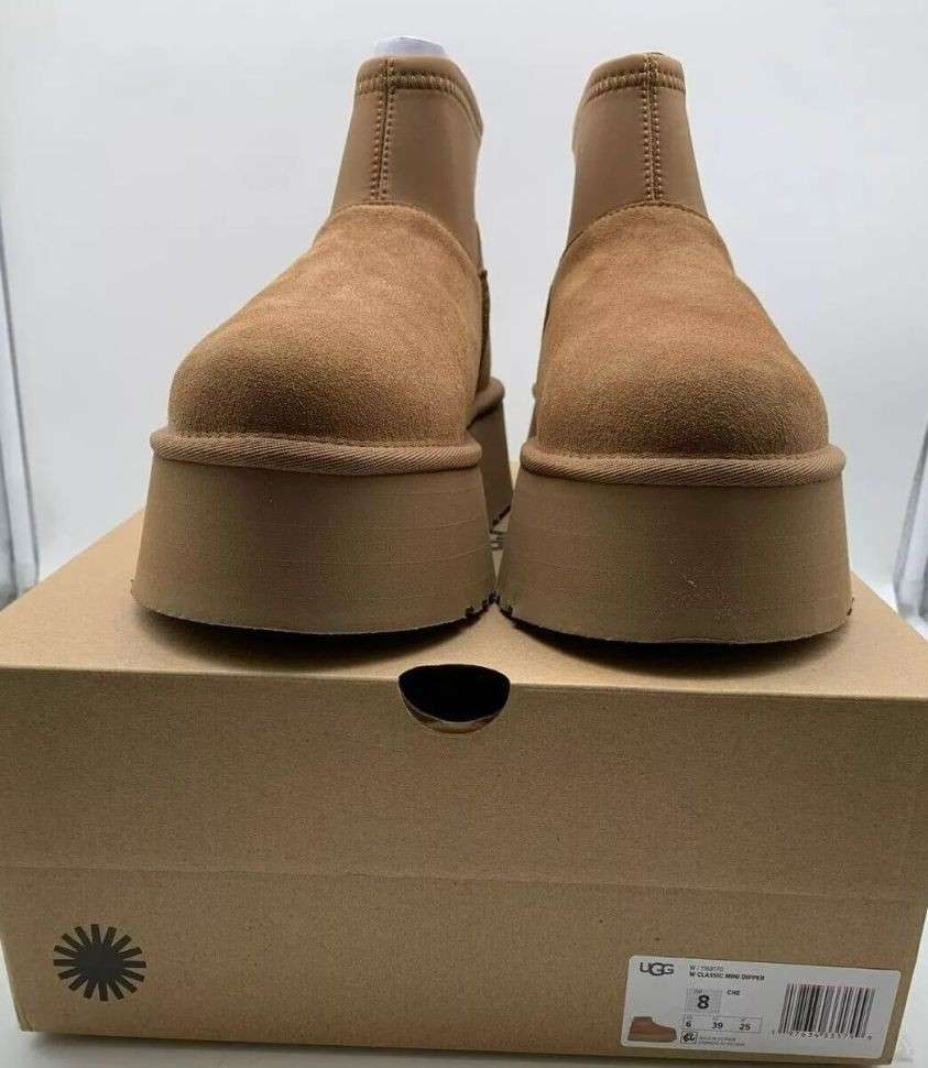 Жіночі UGG Платформа Міні Діппер Помаранчеві Platform Classic Mini Dipper Chestnut — фото 15