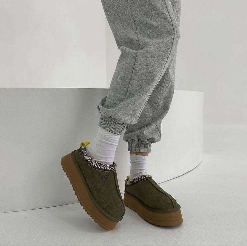 Жіночі UGG Тазз Сліппер Ультра Міні Платформа Хакі-Оливкові TAZZ Platform Khaki Olive — фото 10