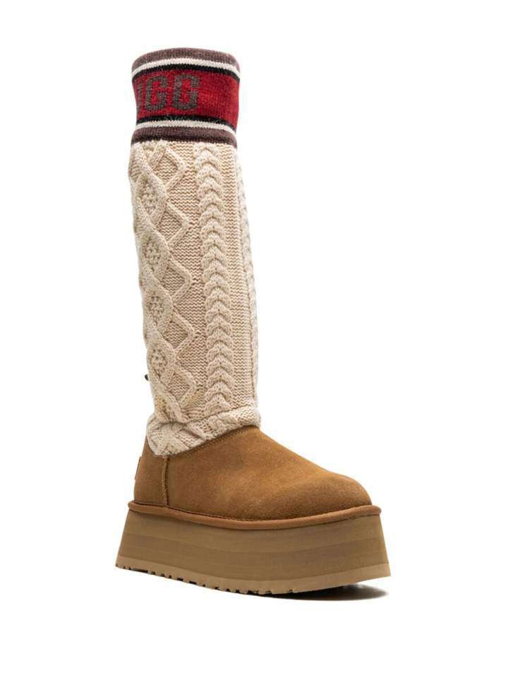 Жіночі UGG Платформа Світер Помаранчеві Sweater Letter Boots Chestnut — фото 2