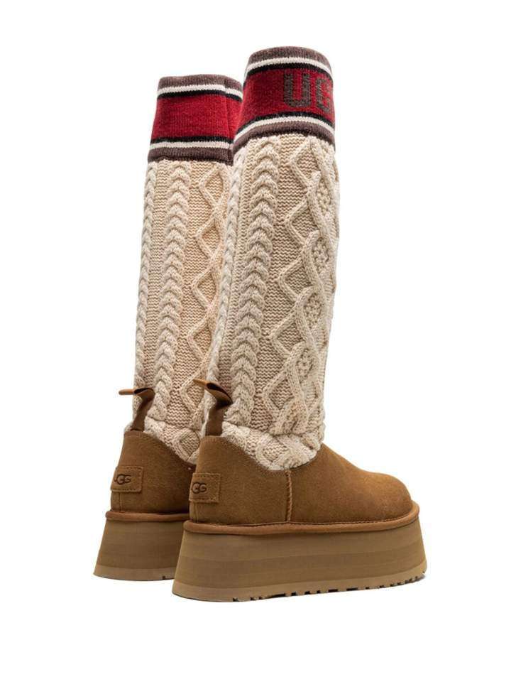 Жіночі UGG Платформа Світер Помаранчеві Sweater Letter Boots Chestnut — фото 3