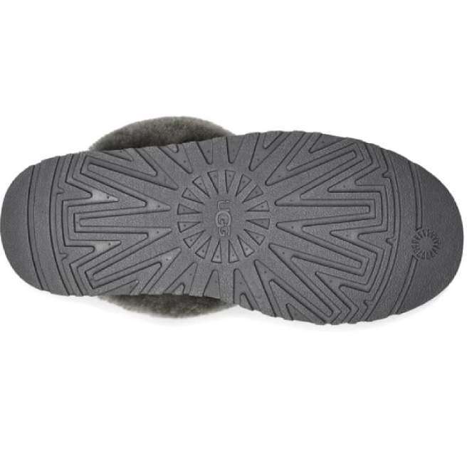 Жіночі UGG Шьопанці Платформа Сірі Замша Disquette Black Platform Slippers Charcoal — фото 6