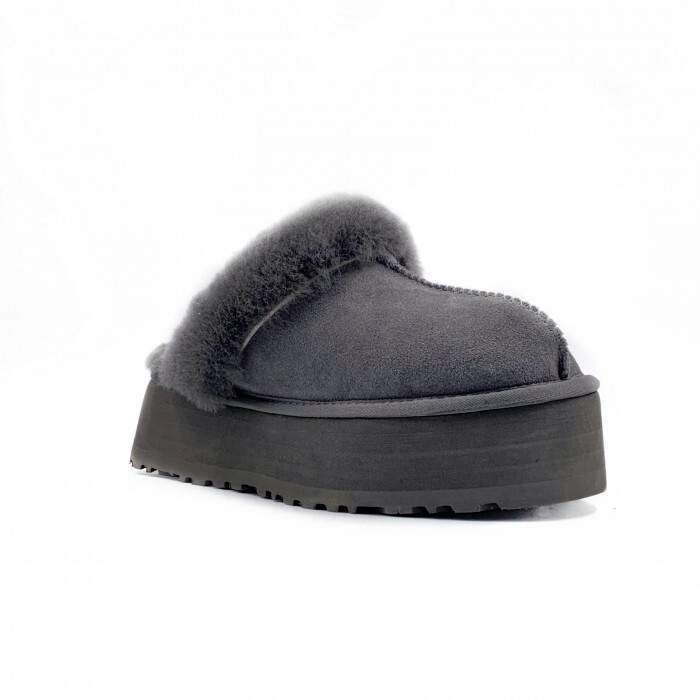 Жіночі UGG Сандалі Платформа Сірі Замша Funkette Slippers Platform Grey — фото 2