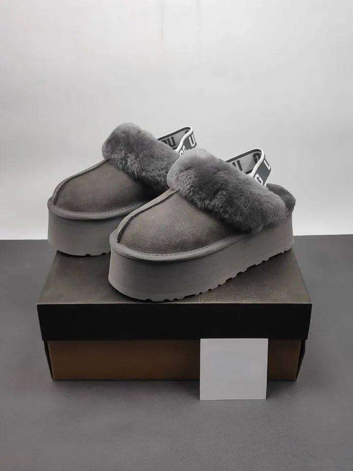 Жіночі UGG Сандалі Платформа Сірі Замша Funkette Slippers Platform Grey — фото 12