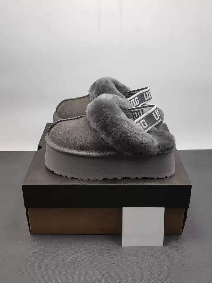 Жіночі UGG Сандалі Платформа Сірі Замша Funkette Slippers Platform Grey — фото 6