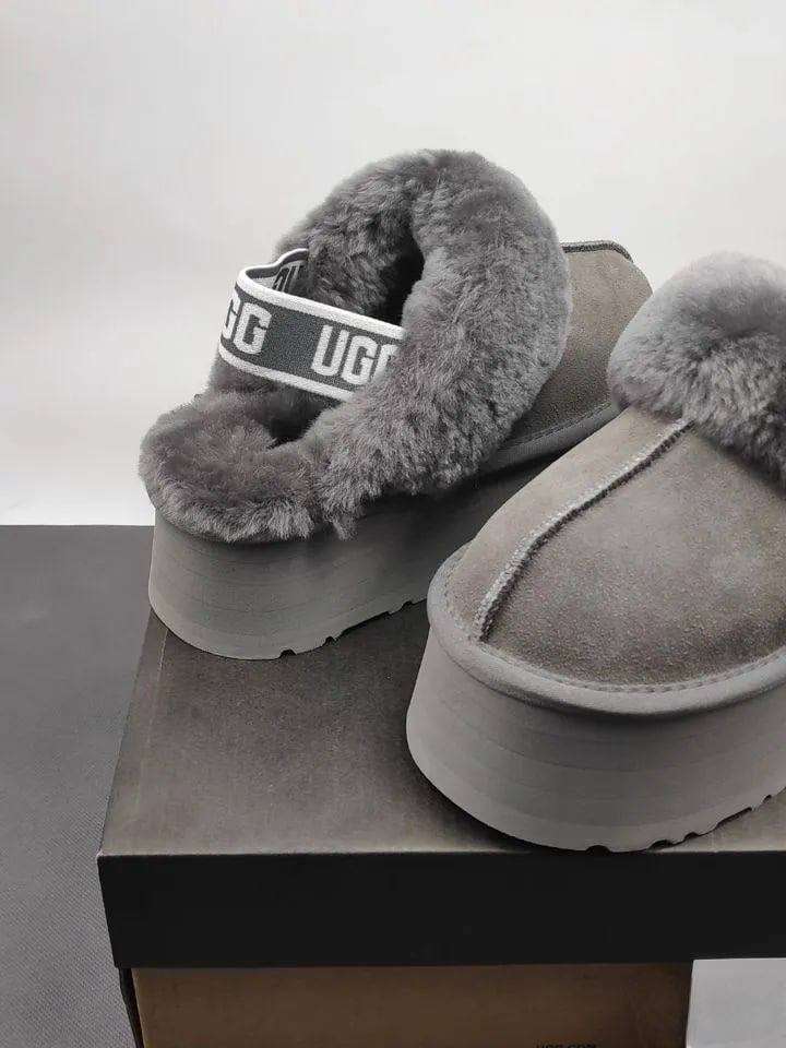 Жіночі UGG Сандалі Платформа Сірі Замша Funkette Slippers Platform Grey — фото 8