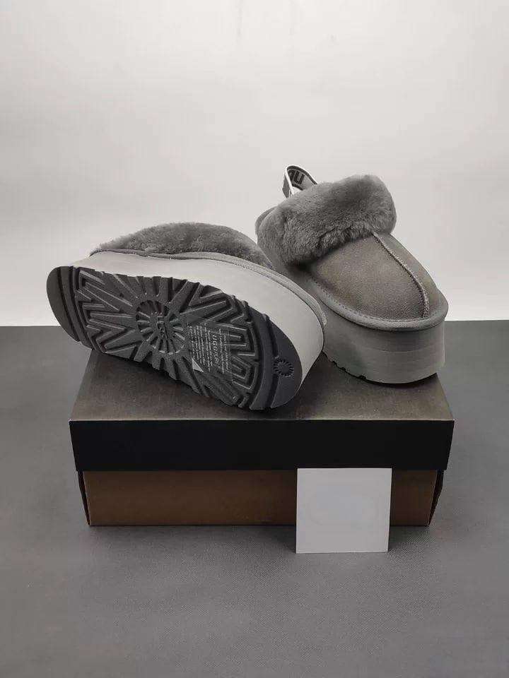 Жіночі UGG Сандалі Платформа Сірі Замша Funkette Slippers Platform Grey — фото 10