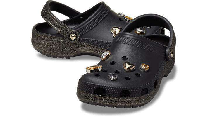 Жіночі Crocs Classic Glitter Heart Clog Black/Multi — фото 11