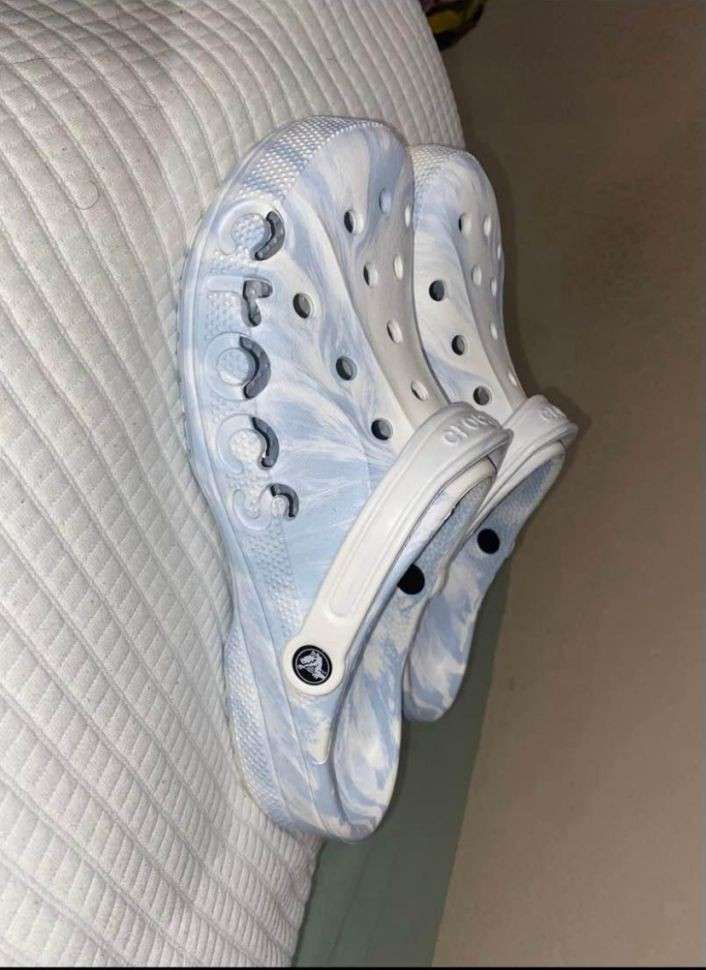 Жіночі Crocs Baya Marbled Clog white/Blue — фото 3