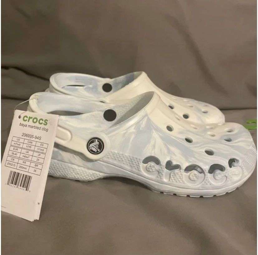 Жіночі Crocs Baya Marbled Clog white/Blue — фото 5