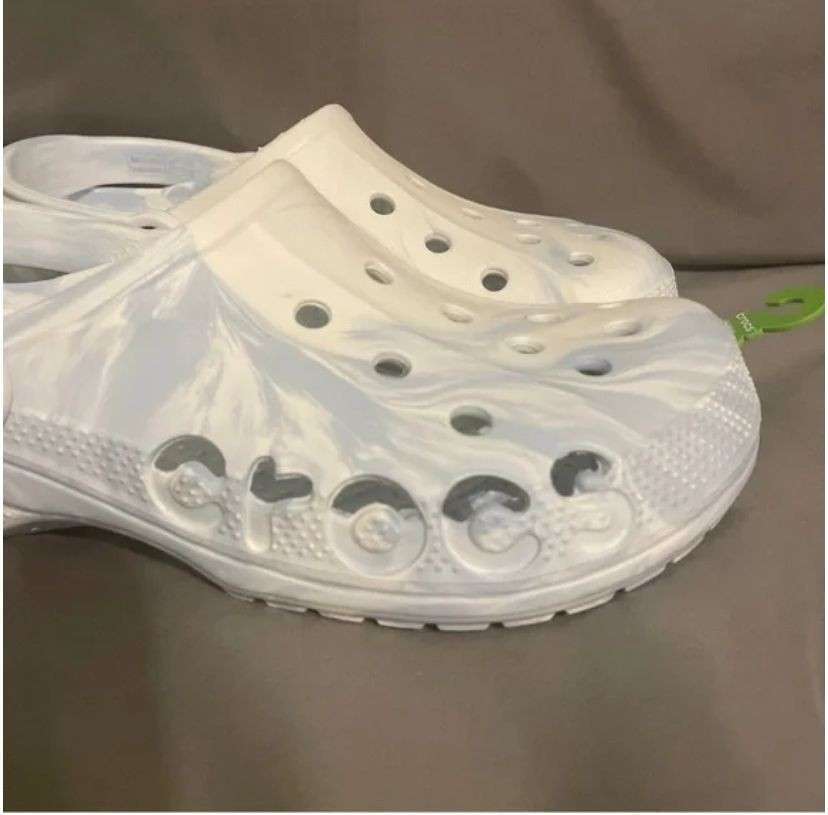 Жіночі Crocs Baya Marbled Clog white/Blue — фото 6