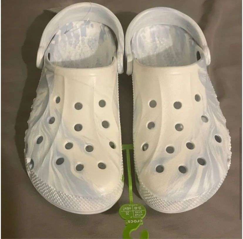 Жіночі Crocs Baya Marbled Clog white/Blue — фото 9