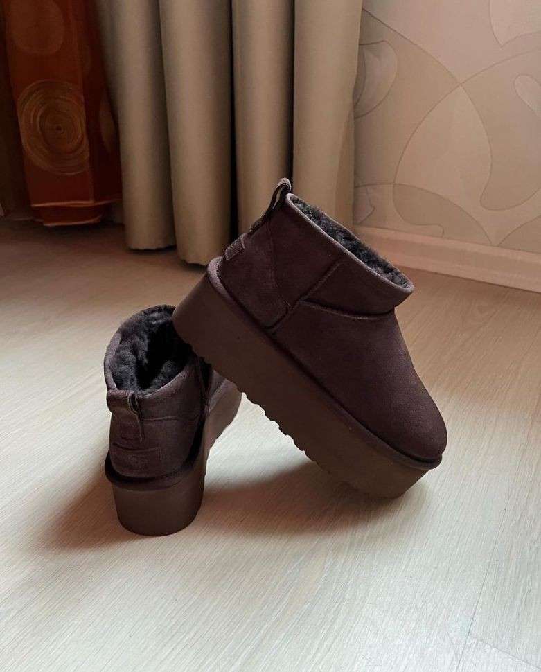 Жіночі UGG Ультра Міні Платформа Шоколадні Замшеві Ultra Mini Platform Chocolate Suede — фото 11
