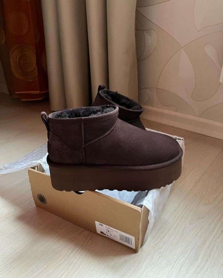 Жіночі UGG Ультра Міні Платформа Шоколадні Замшеві Ultra Mini Platform Chocolate Suede — фото 12