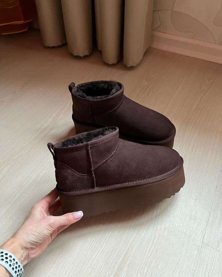 Жіночі UGG Ультра Міні Платформа Шоколадні Замшеві Ultra Mini Platform Chocolate Suede — фото 13