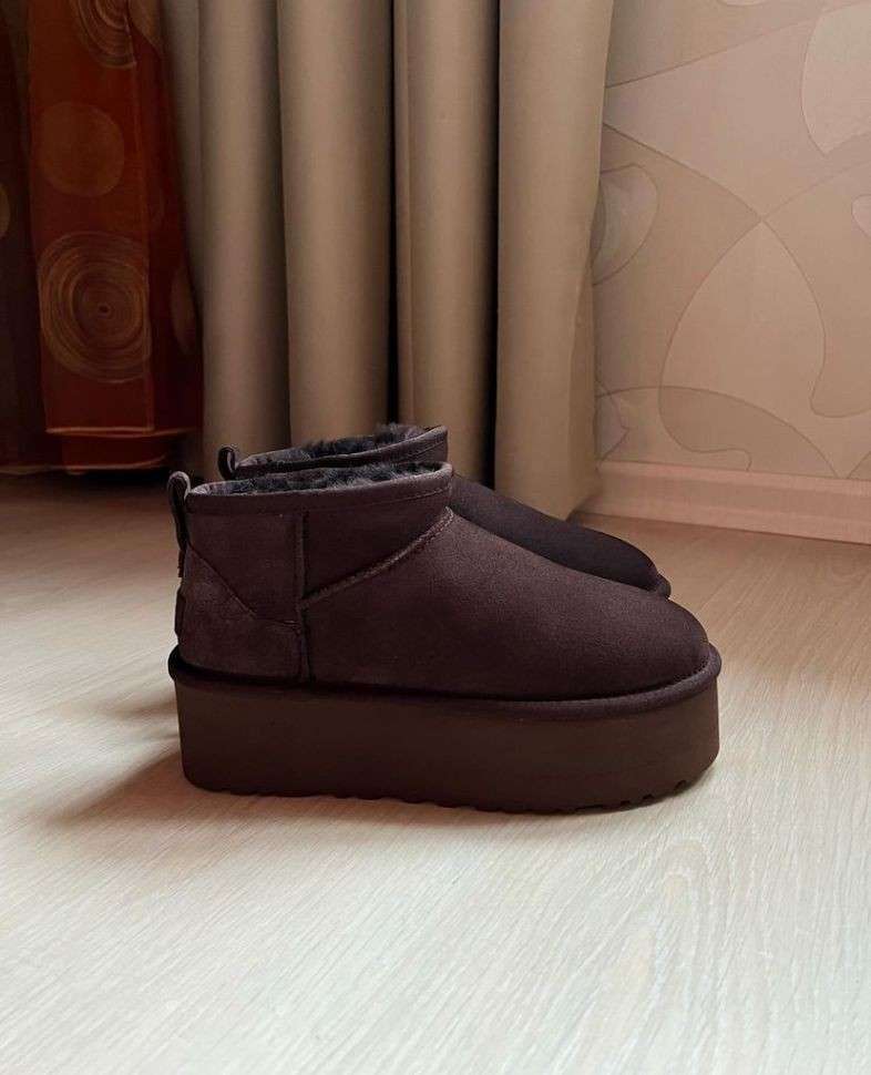 Жіночі UGG Ультра Міні Платформа Шоколадні Замшеві Ultra Mini Platform Chocolate Suede — фото 8