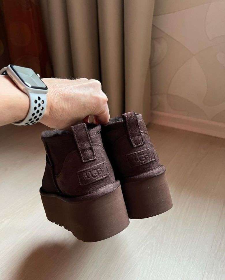 Жіночі UGG Ультра Міні Платформа Шоколадні Замшеві Ultra Mini Platform Chocolate Suede — фото 9