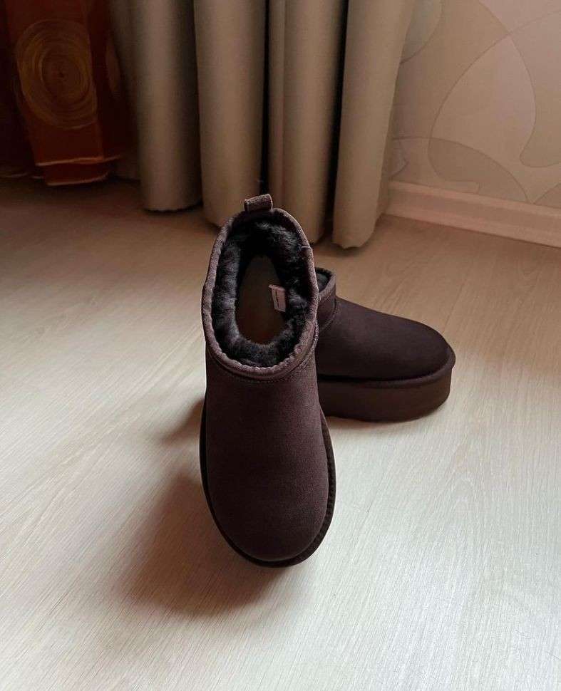 Жіночі UGG Ультра Міні Платформа Шоколадні Замшеві Ultra Mini Platform Chocolate Suede — фото 10