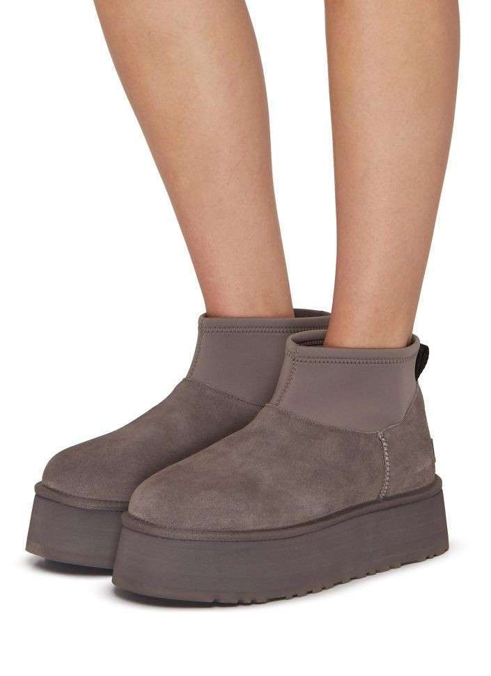 Жіночі UGG Платформа Міні Діппер Сірі Classic Mini Dipper Platform Thundercloud Grey — фото 2