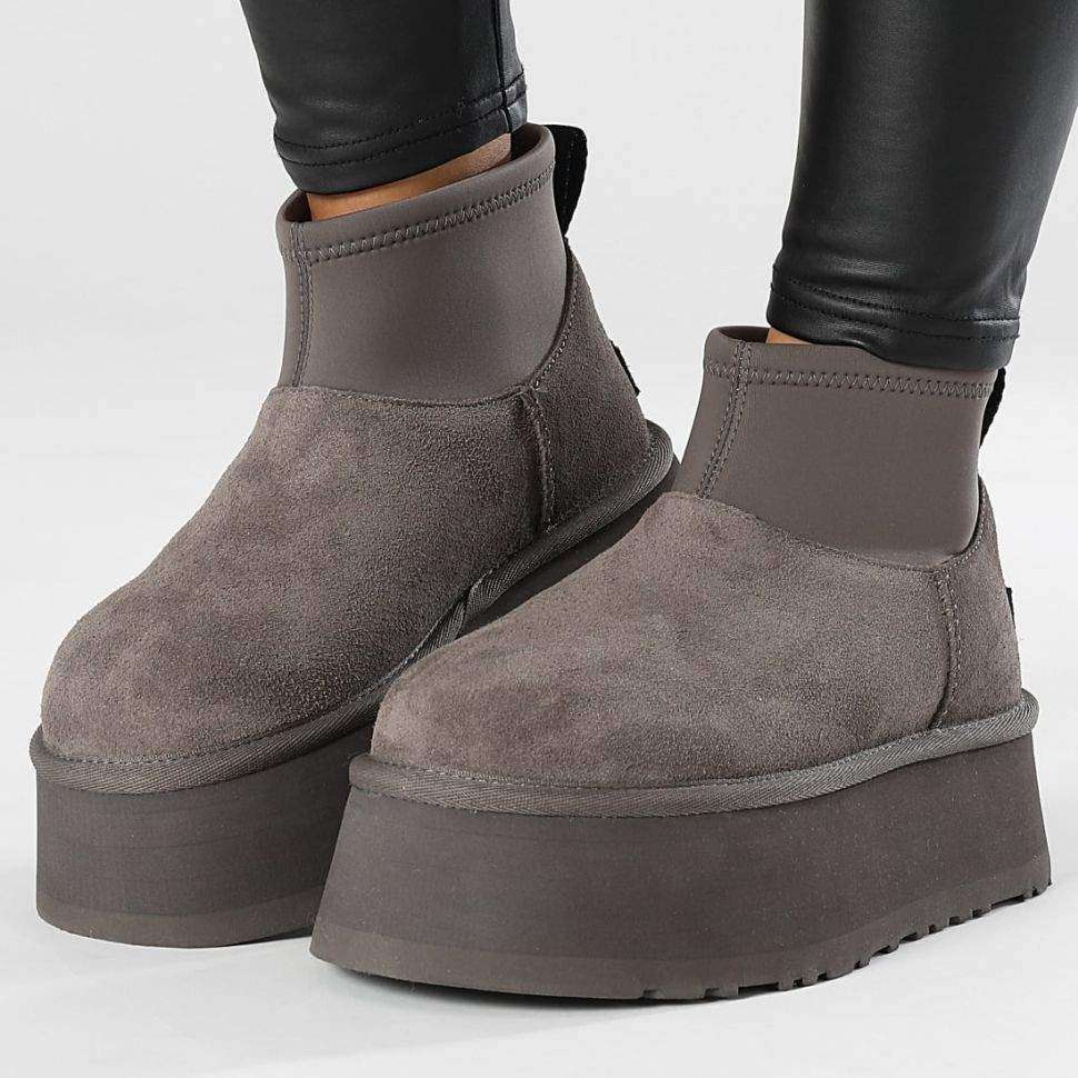 Жіночі UGG Платформа Міні Діппер Сірі Classic Mini Dipper Platform Thundercloud Grey — фото 7