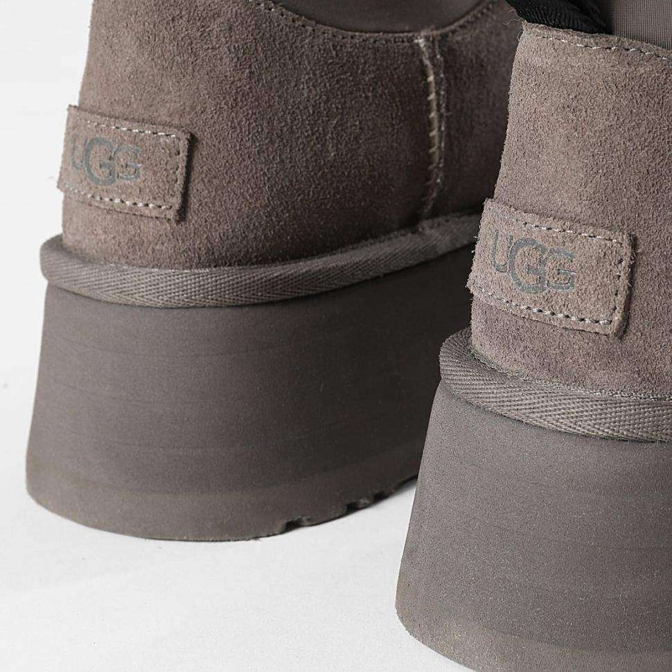 Жіночі UGG Платформа Міні Діппер Сірі Classic Mini Dipper Platform Thundercloud Grey — фото 8