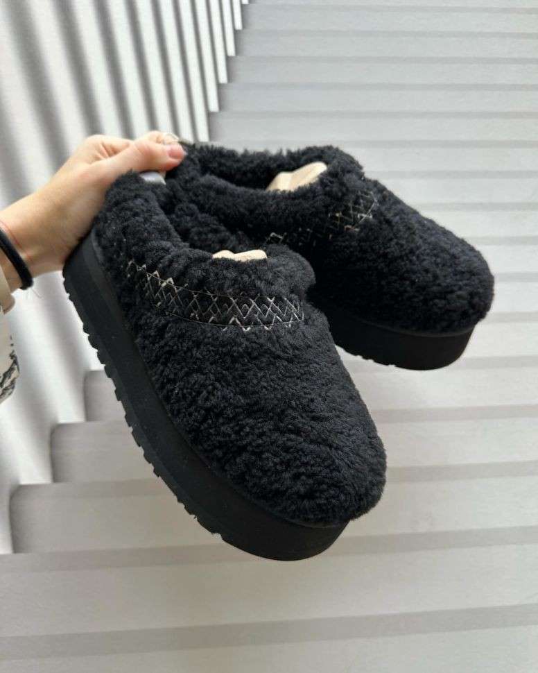 Жіночі UGG Тазз Сліппер Ультра Міні Платформа Чорні Tazz Slipper Heritage Braid Black — фото 6