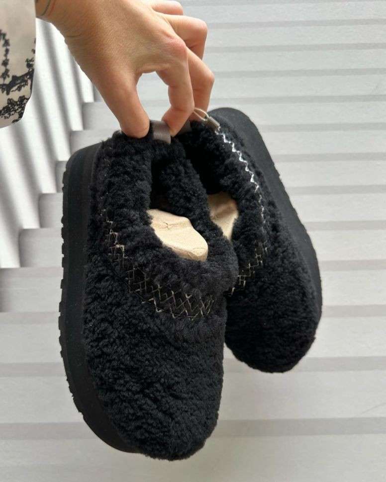 Жіночі UGG Тазз Сліппер Ультра Міні Платформа Чорні Tazz Slipper Heritage Braid Black — фото 7