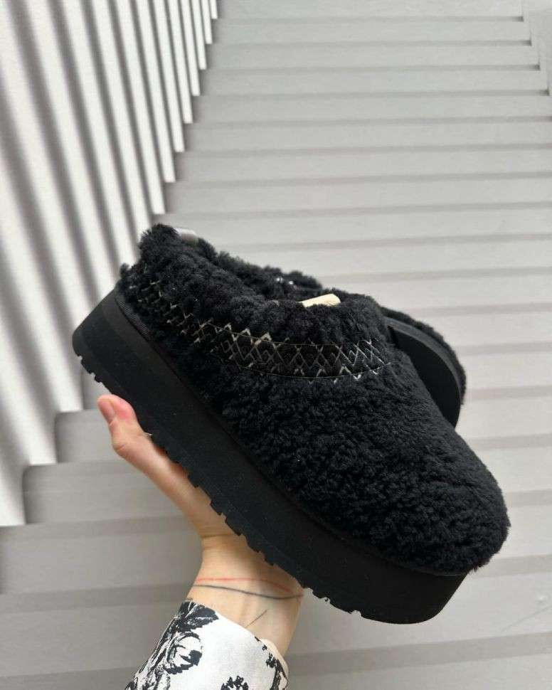 Жіночі UGG Тазз Сліппер Ультра Міні Платформа Чорні Tazz Slipper Heritage Braid Black — фото 8