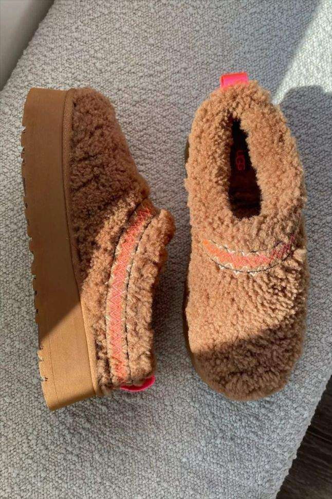 Жіночі UGG Тазз Сліппер Ультра Міні Платформа Коричневі Tazz Slipper Heritage Braid Hardwood — фото 13