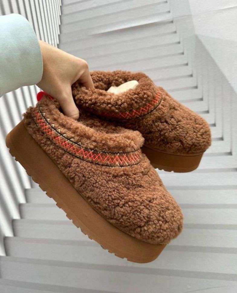Жіночі UGG Тазз Сліппер Ультра Міні Платформа Коричневі Tazz Slipper Heritage Braid Hardwood — фото 8