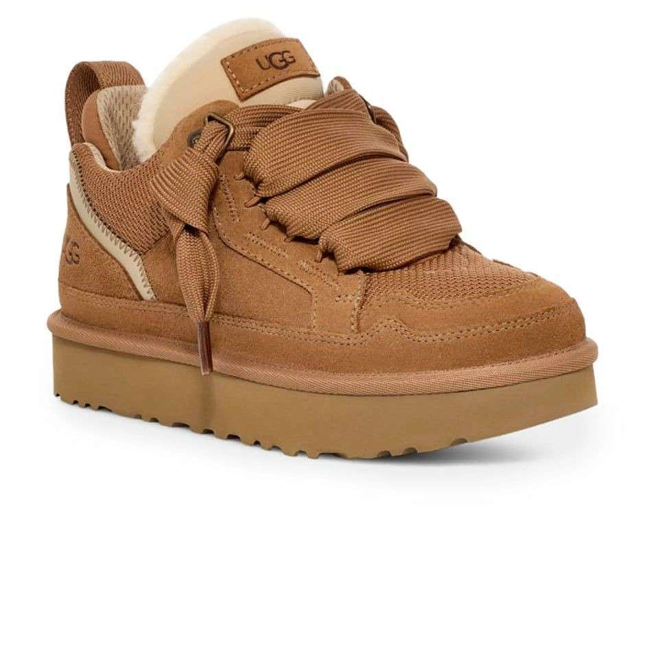 Жіночі UGG кросівки Зимові Замшеві Коричневі Lowmel Sneaker Chestnut — фото 2