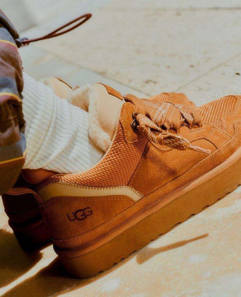 Жіночі UGG кросівки Зимові Замшеві Коричневі Lowmel Sneaker Chestnut — фото 13