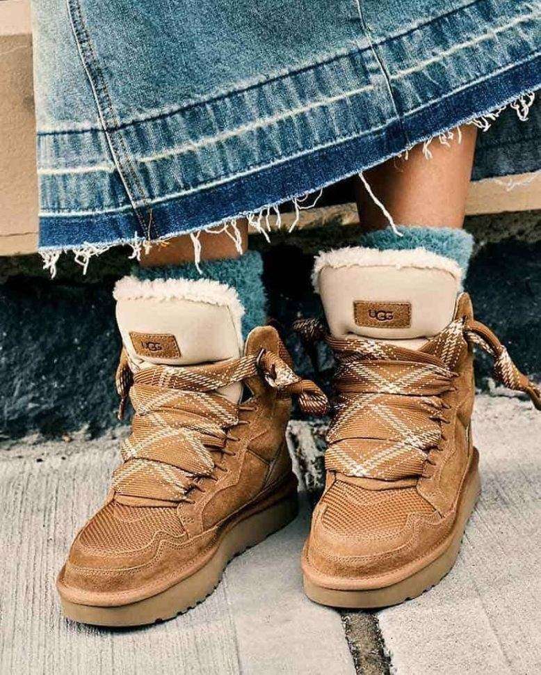Жіночі UGG кросівки Зимові Замшеві Коричневі Lowmel Sneaker Chestnut — фото 15