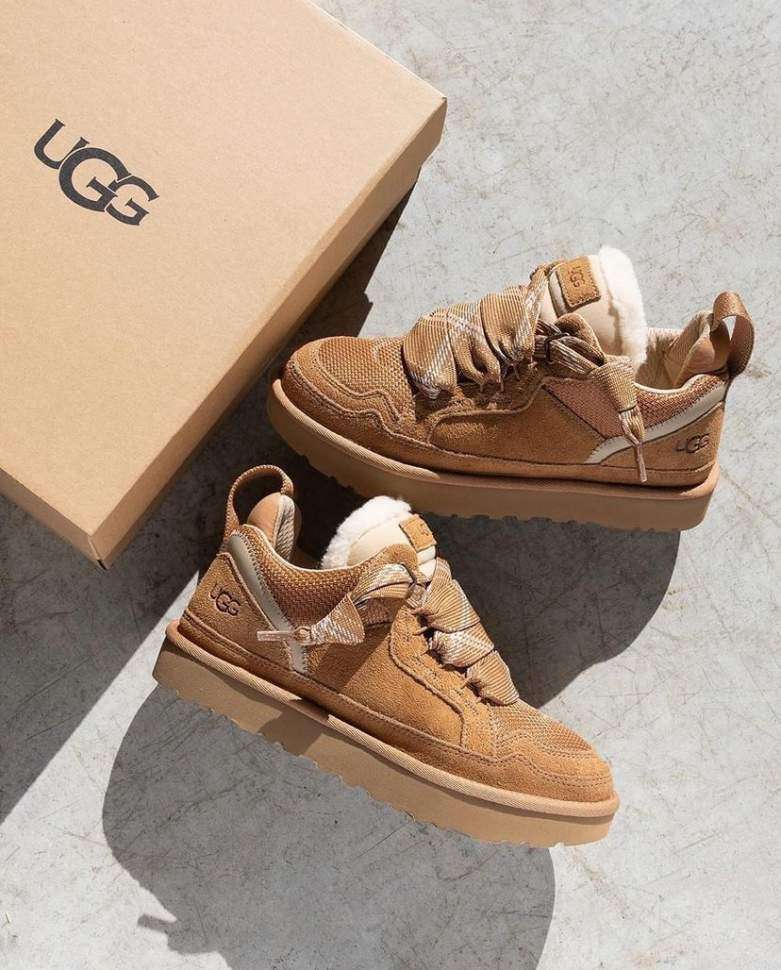 Жіночі UGG кросівки Зимові Замшеві Коричневі Lowmel Sneaker Chestnut — фото 7