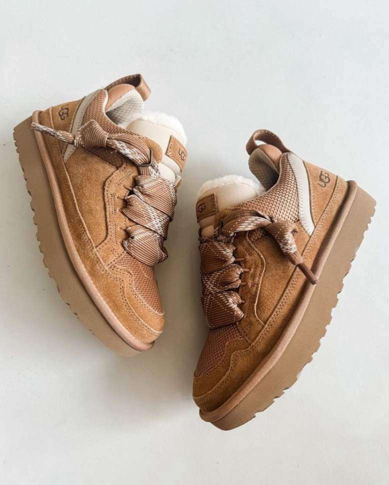 Жіночі UGG кросівки Зимові Замшеві Коричневі Lowmel Sneaker Chestnut — фото 8