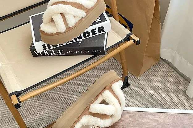 Жіночі UGG Діско Сандалі Платформа Помаранчеві Disco Cross Slides Chestnut — фото 13