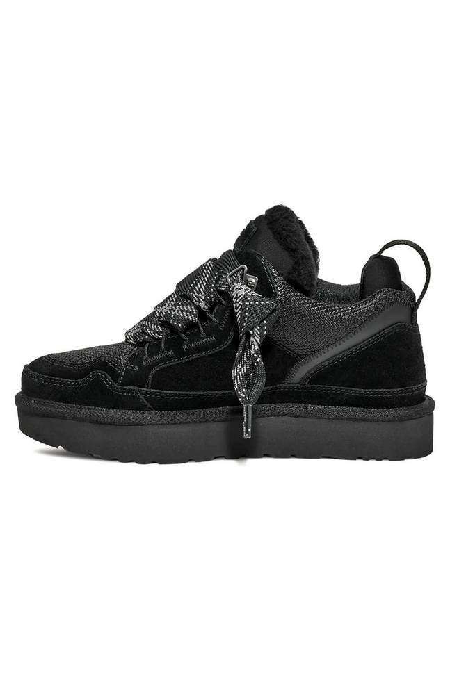 Жіночі UGG кросівки Зимові Замшеві Чорні Lowmel Sneaker Black — фото 3