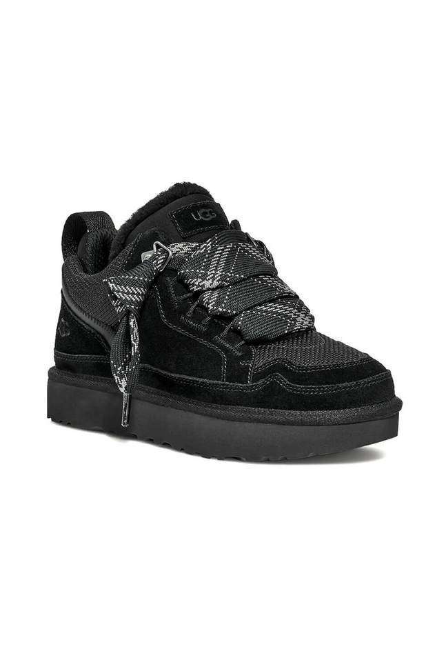 Жіночі UGG кросівки Зимові Замшеві Чорні Lowmel Sneaker Black — фото 4