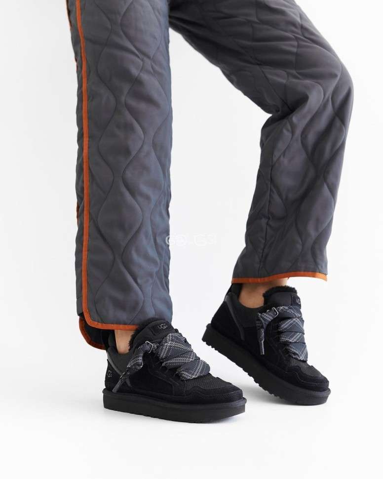 Жіночі UGG кросівки Зимові Замшеві Чорні Lowmel Sneaker Black — фото 8