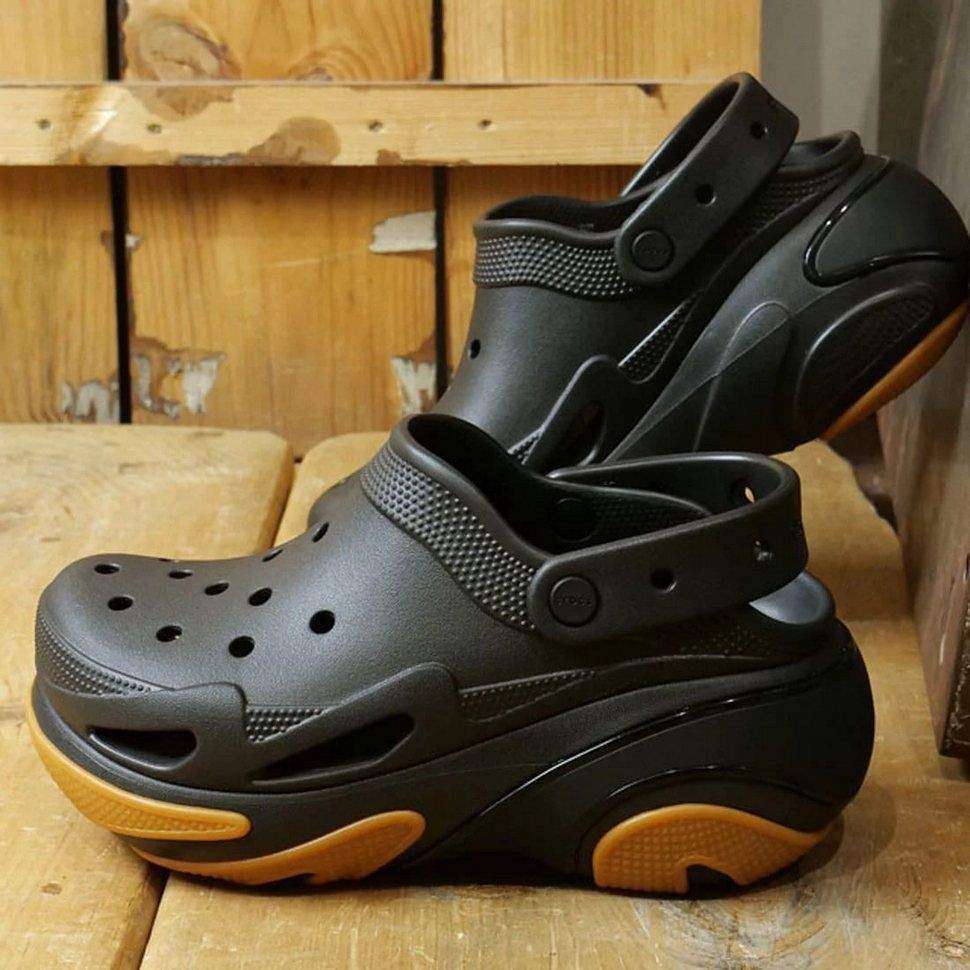 Жіночі Crocs Bubble Crush Clog Black/Gum — фото 3