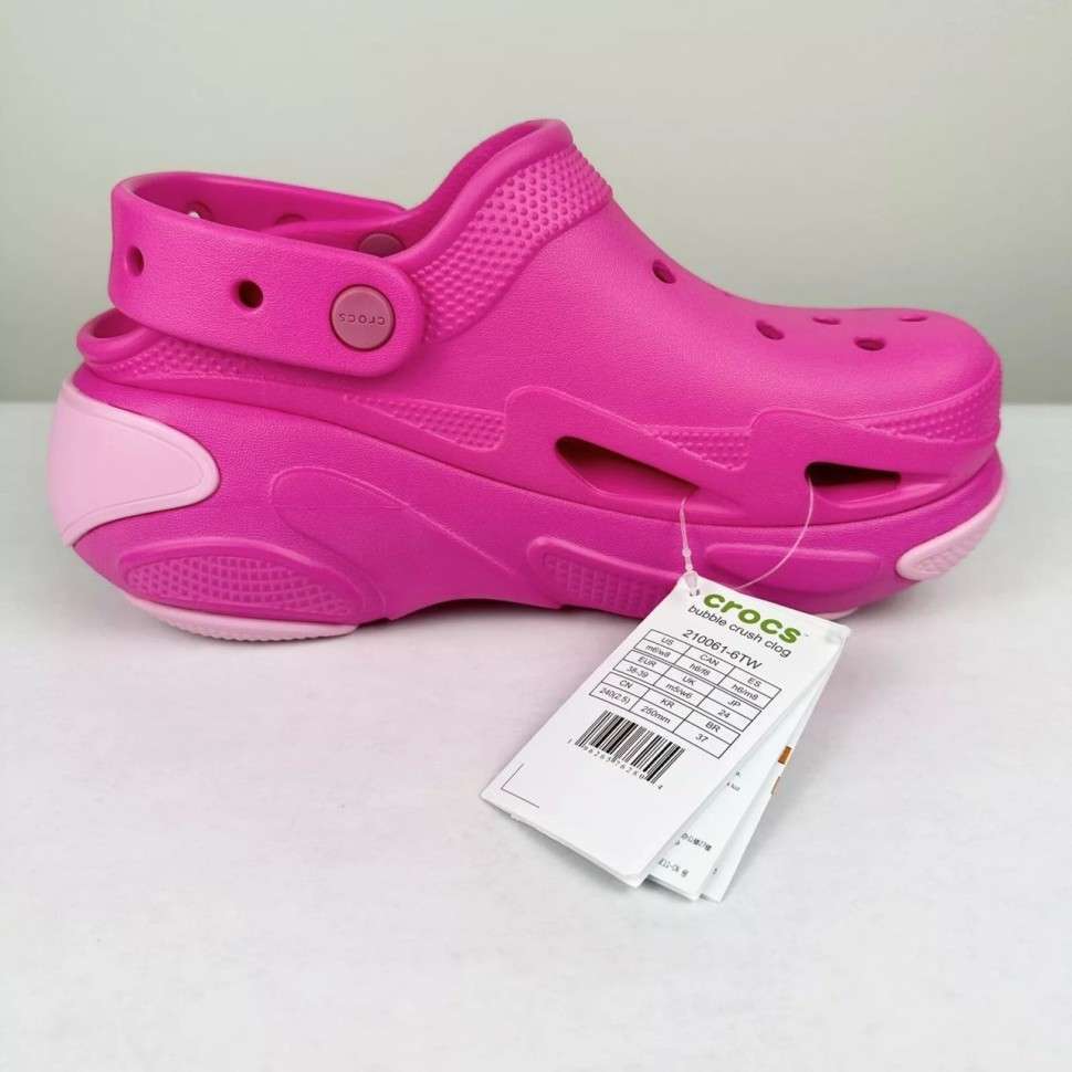 Жіночі Crocs Bubble Crush Clog Pink — фото 12