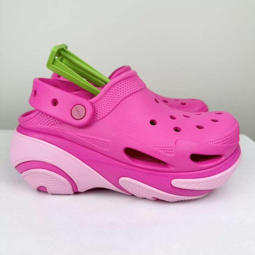 Жіночі Crocs Bubble Crush Clog Pink — фото 9