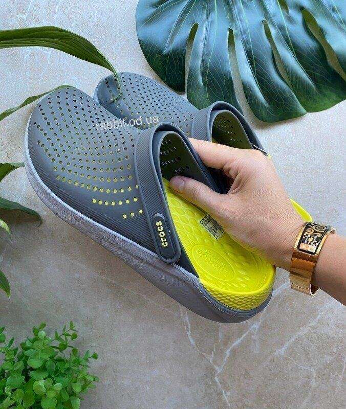 Чоловічі Crocs LiteRide Clog Grey/Light Green — фото 2