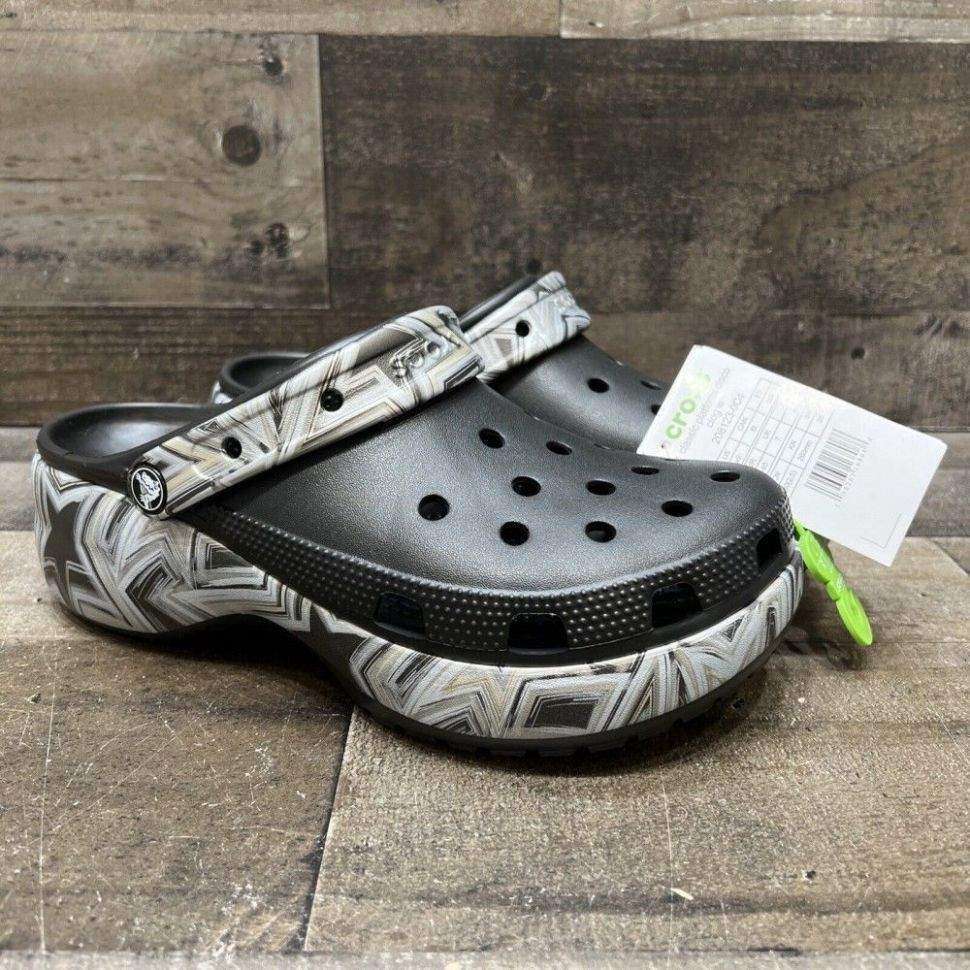 Жіночі Crocs Womens Classic Clog Platform HI-LO Disco Black / Multi — фото 2