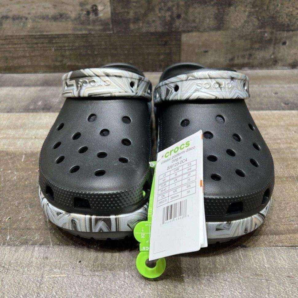 Жіночі Crocs Womens Classic Clog Platform HI-LO Disco Black / Multi — фото 5