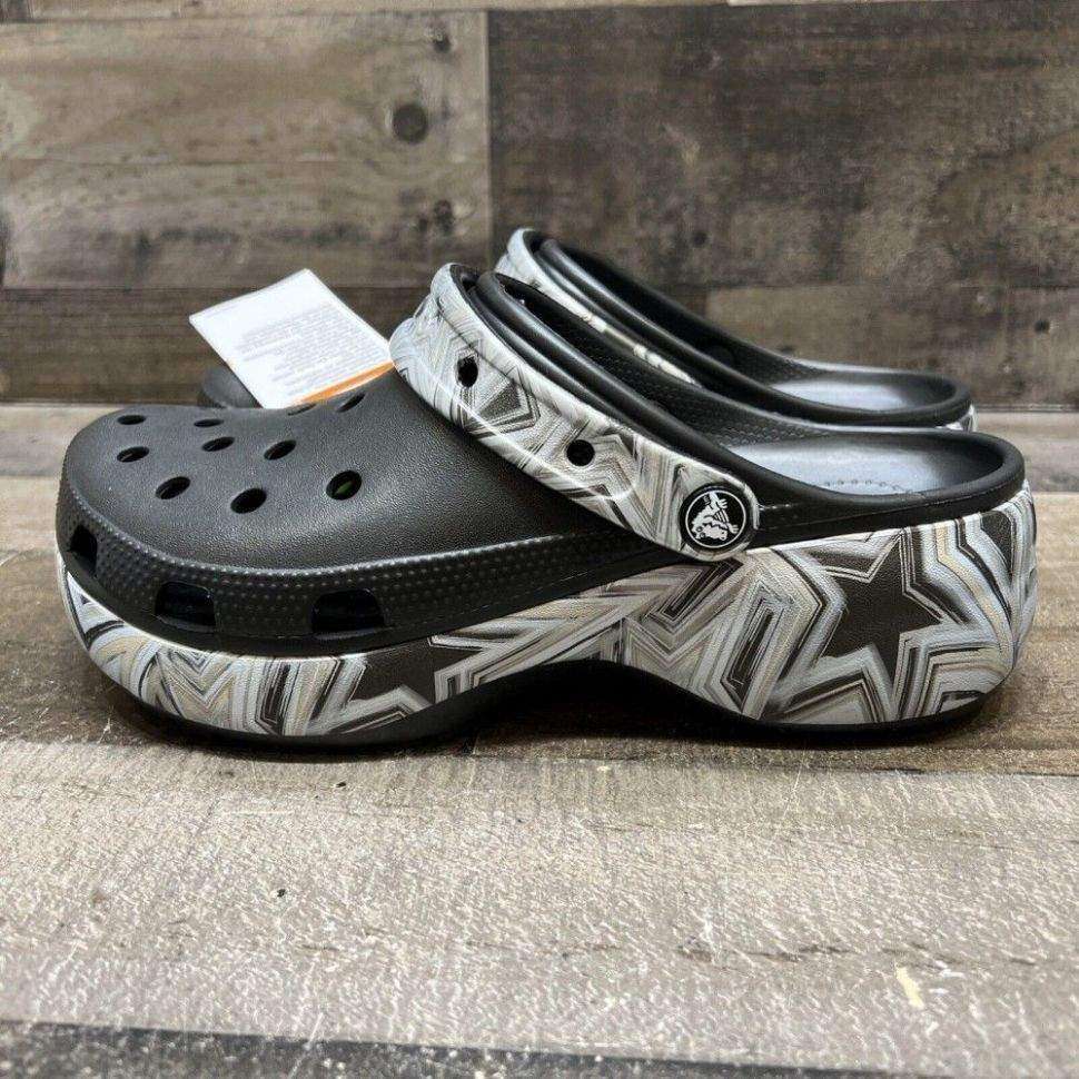 Жіночі Crocs Womens Classic Clog Platform HI-LO Disco Black / Multi — фото 7