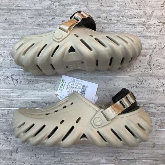 Чоловічі Crocs Echo Clog Atmosphere Stucco Bone/Black — фото 15