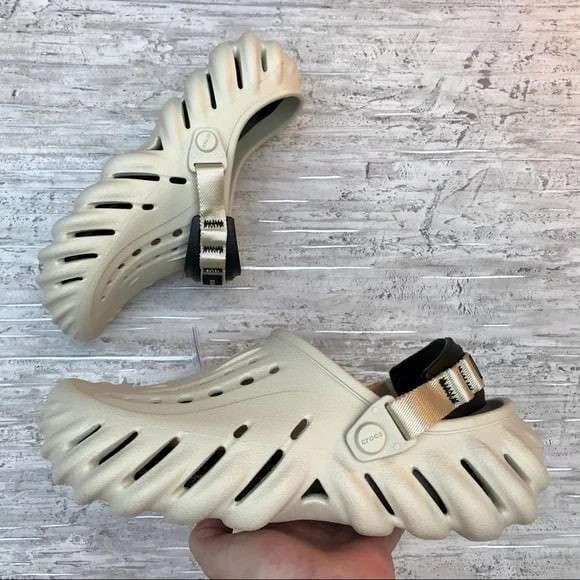 Чоловічі Crocs Echo Clog Atmosphere Stucco Bone/Black — фото 6