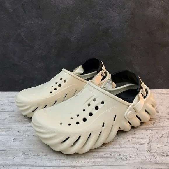 Чоловічі Crocs Echo Clog Atmosphere Stucco Bone/Black — фото 10
