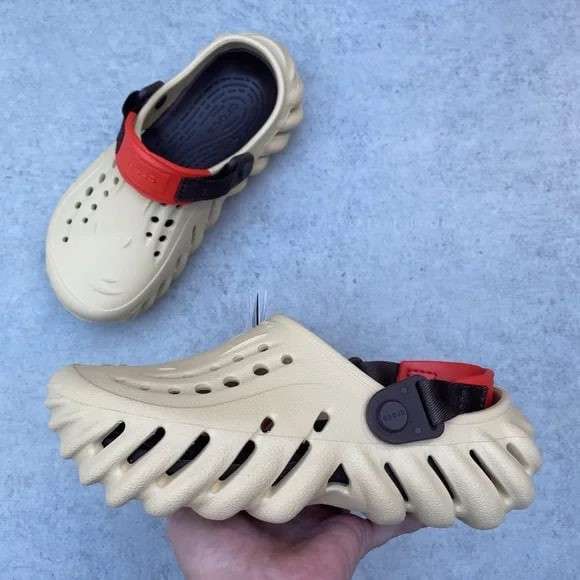 Чоловічі Crocs Єхо Бежеві Клог Echo Clog Sesame — фото 2